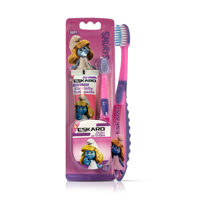 SMURFS VACUM with toothpaste پک مسواک و خمیردندان اسمورف